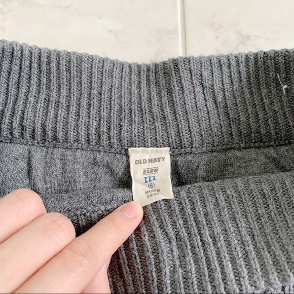 Gray Adjustable Knit Skirt Girls w/ Pockets - Picture 3 of 5